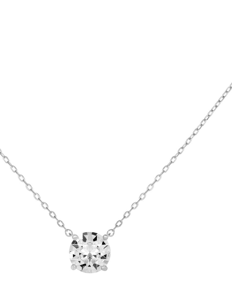 Front of a size One Size Juliette Necklace Silver One Size in Silver by By Adina Eden. | dia_product_style_image_id:292140
